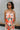Penelope Orange Tropical Print Midi Dress - upper front view