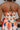 Penelope Orange Tropical Print Midi Dress - close up back view