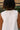 Davina White Peplum Tank- close up back view