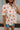Blair Cream Multi Floral Short Sleeve Top- close up frontal side view