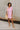 Leona Red & White Stripe Mini Dress- full body view