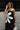 Raya Black & White Floral Key Hole Midi Dress- top view