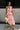 Sabrina Pink Multi Floral Tie Knot Midi Dress- full body view