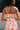 Sabrina Pink Multi Floral Tie Knot Midi Dress- close up side view