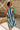 Mylah Blue & Green Stripe Midi Dress- front view