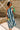 Mylah Blue & Green Stripe Midi Dress- front view