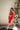 Alessandra Red & Gold Medallion Midi Dress - full body view