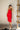 Alessandra Red & Gold Medallion Midi Dress - full body front view