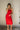 Alessandra Red & Gold Medallion Midi Dress -  front 