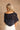 Stella Navy Crochet Floral Poncho- back view