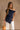 Alani Navy Ruched Off-The-Shoulder Tank- top view