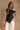 Alani Navy Ruched Off-The-Shoulder Tank- frontal side view