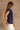 Alani Navy Ruched Off-The-Shoulder Tank- side view