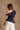 Alani Navy Ruched Off-The-Shoulder Tank- back view