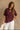 Aurora Burgundy Short Sleeve Top- top view