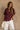 Aurora Burgundy Short Sleeve Top- front view 