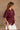 Aurora Burgundy Short Sleeve Top- side view