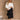 Stevie Black & White Polka Dot Lace Midi Skirt- full body view