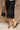 Stevie Black & White Polka Dot Lace Midi Skirt- close up frontal side view