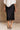 Stevie Black & White Polka Dot Lace Midi Skirt- top front view