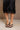 Stevie Black & White Polka Dot Lace Midi Skirt- close up view