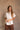 Catherine Cream Zip Front Short Sleeve Top - front view