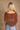Stella Brown Crochet Floral Poncho- back view