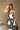 Naomi Black & Ivory Geometric Midi Dress - front