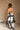 Naomi Black & Ivory Geometric Midi Dress - full back view