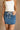 Mica: Brenna Denim Drawstring Mini Skirt - front view