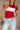 American Classic Red Colorblock Tee - close up front view