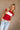 American Classic Red Colorblock Tee - upper body front view