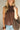 Ginny Brown Smocked Ruffle Tank Top - close front view