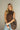 Ginny Brown Smocked Ruffle Tank Top - frontal view