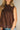 Ginny Brown Smocked Ruffle Tank Top - close up front