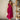 Cara Magenta Eyelet Zip Front Midi Dress - full body front view