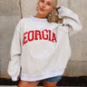 Georgia Reversible Mock Neck Sweatshirt- top view