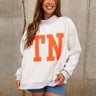 Tennessee Reversible Mock Neck Sweatshirt- top view reversed