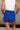 Alexa Blue Football Gameday Shorts- close up back view