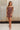 Noelle Brown Ruched Mini Dress- front full body view