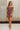 Noelle Brown Ruched Mini Dress- front full body view