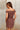 Noelle Brown Ruched Mini Dress- back view