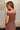 Noelle Brown Ruched Mini Dress- close up back view