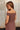 Noelle Brown Ruched Mini Dress- close up back view