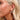 Helena Tortoise Hoop Earrings -close close up view on model