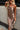 Maya Taupe Satin Floral Midi Dress- frontal side view