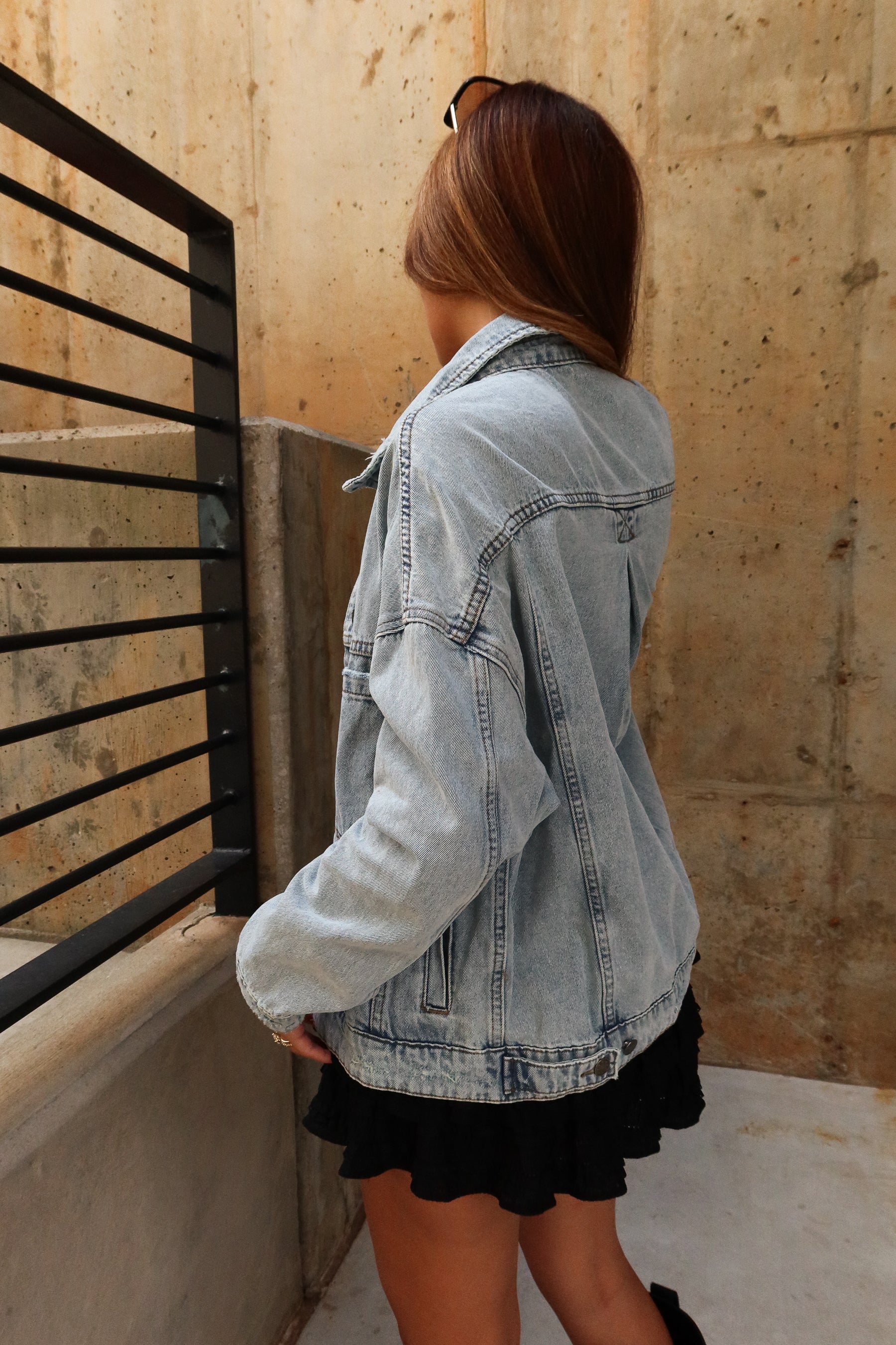 Sydney Light Wash Denim Jacket - side view