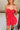 Joanna Red Lace Strapless Mini Dress- close up front view
