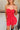 Joanna Red Lace Strapless Mini Dress- close up front view