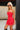 Joanna Red Lace Strapless Mini Dress- close up frontal side view